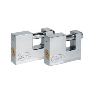 Juego de candados para cortina 80 mm, cromo satinado, llave estándar, 2 piezas Lock - Ferrechingón
