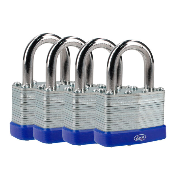 Juego de candados laminados 40 mm, llave estándar, 4 piezas Lock - Ferrechingón