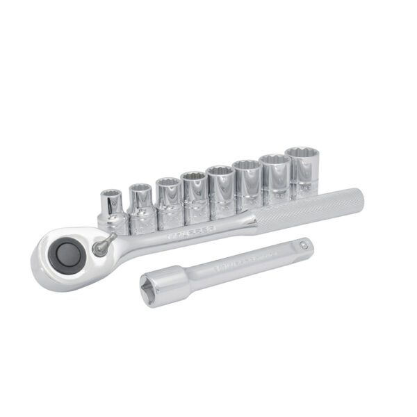 Juego de dados y accesorios cuadro de 1/2" en pulgadas, 10 piezas Urrea - Ferrechingón