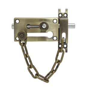 Pasador de sobreponer de cadena latón antiguo Lock - Ferrechingón