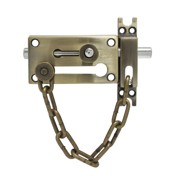 Pasador de sobreponer de cadena latón antiguo Lock - Ferrechingón