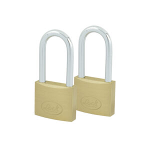 Juego de candados de latón largos 25 mm, llave estándar, 2 piezas Lock - Ferrechingón