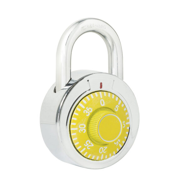 Candado de combinación de disco, amarillo, 50 mm Lock - Ferrechingón