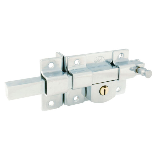 Cerradura de barra fija función izquierda, cromo brillante, llave estándar, blíster Lock - Ferrechingón
