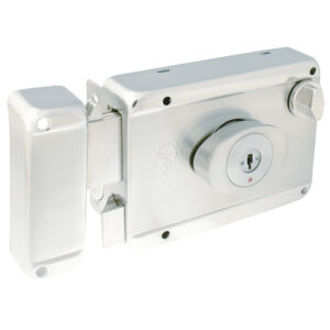 Cerradura de sobreponer función ancla, acero inoxidable, llave de puntos, en caja Lock - Ferrechingón
