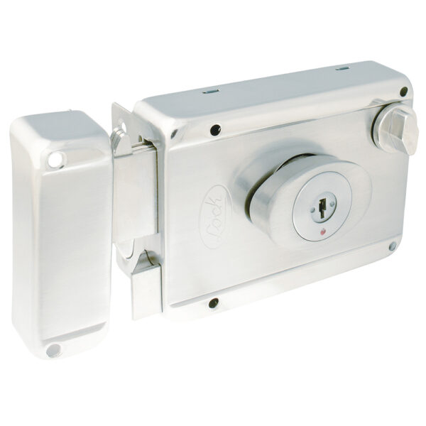 Cerradura de sobreponer función ancla, acero inoxidable, llave de puntos, en caja Lock - Ferrechingón