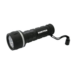 Linterna de LED anti-impacto a baterías, 3 pilas "D" Surtek - Ferrechingón