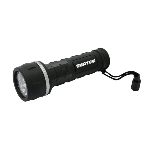 Linterna de LED anti-impacto a baterías, 3 pilas "D" Surtek - Ferrechingón
