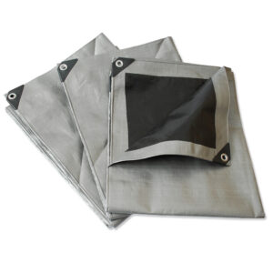 Lona de polietileno reforzada color gris 2 x 3 m Surtek - Ferrechingón