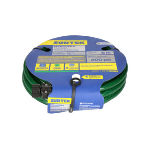 Manguera para jardín tramada con conector plástico 1/2", 6 m Surtek - Ferrechingón