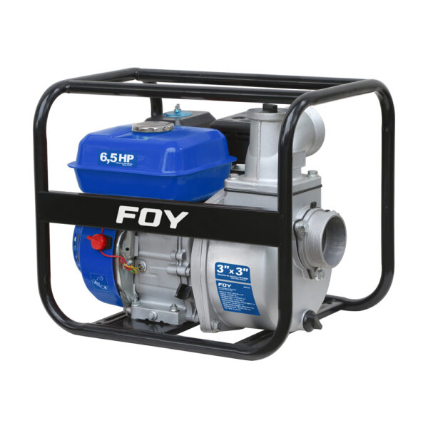 Motobomba a gasolina con diámetro de succión y descarga de 3x3", 6.5 HP Foy Motobomba a gasolina con diámetro de succión y descarga de 3x3", 6.5 HP Foy - Ferrechingón