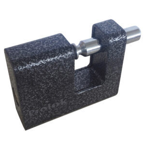 Candado de hierro para cortina metálica 80 mm, negro, llave estándar Prolok - Ferrechingón