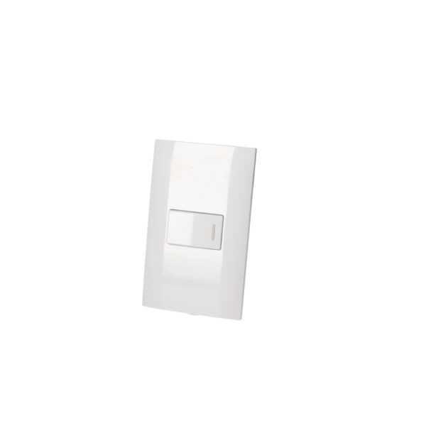 Placa 1 Interruptor 1/3, línea  Americana, color blanco Surtek - Ferrechingón