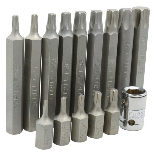 Juego de puntas Torx hexágono de 3/8", 15 piezas Surtek - Ferrechingón