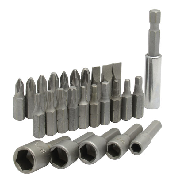 Juego combinado de puntas hexágono de 1/4" con adaptador magnético, 26 piezas Surtek - Ferrechingón