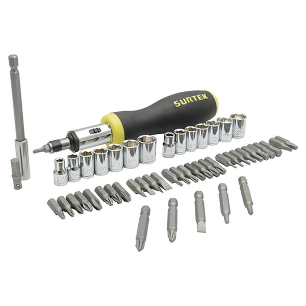 Juego de puntas y accesorios hexágono de 1/4", 52 piezas Surtek - Ferrechingón