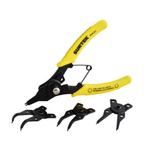 Pinza para anillos de retención con cabeza intercambiable, 5 piezas Surtek - Ferrechingón