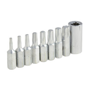 Juego de puntas Torx hexágono de 1/4" con adaptador, 9 piezas Surtek - Ferrechingón