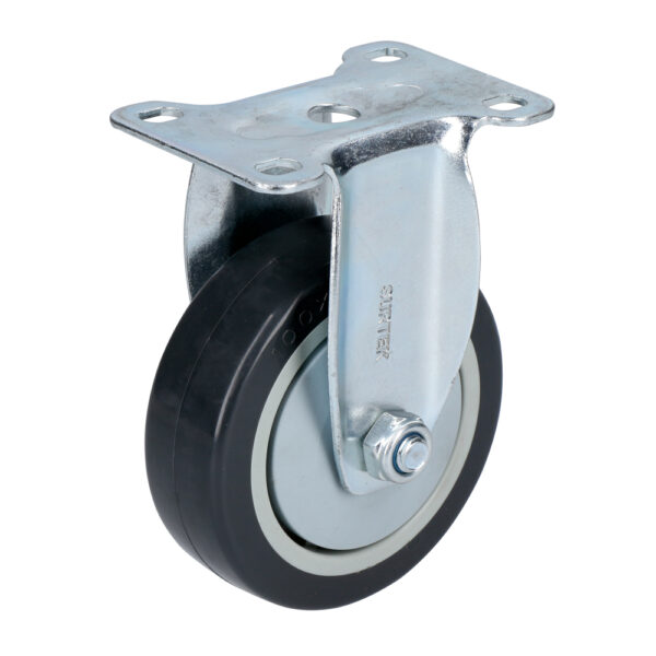 Rodaja de poliuretano negro fija 4" Surtek - Ferrechingón