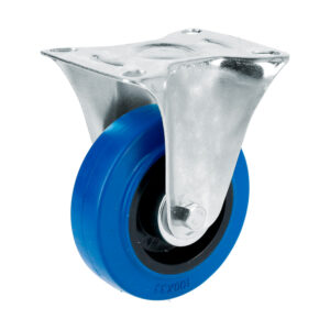 Rodaja de goma elástica fija azul 4" Surtek - Ferrechingón