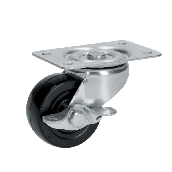 Rodaja de hule giratoria con freno 2-1/2" Surtek - Ferrechingón