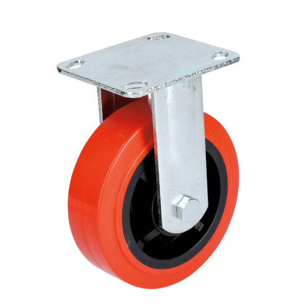 Rodaja de poliuretano rojo fija 4" Surtek Rodaja de poliuretano rojo fija 4" Surtek - Ferrechingón