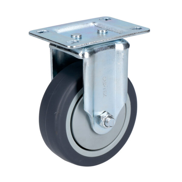 Rodaja de TPR gris fija 4" Surtek - Ferrechingón