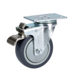 Rodaja de TPR gris giratoria con freno 3" Surtek - Ferrechingón