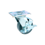 Rodaja de TPR gris giratoria con freno 6" Surtek - Ferrechingón