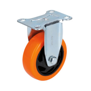 Rodaja de PVC naranja fija 4" Surtek - Ferrechingón