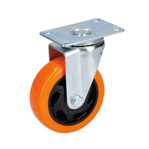 Rodaja de PVC naranja giratoria 4" Surtek Rodaja de PVC naranja giratoria 4" Surtek - Ferrechingón