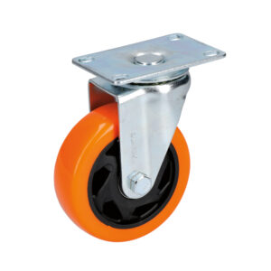 Rodaja de PVC naranja giratoria 2" Surtek - Ferrechingón