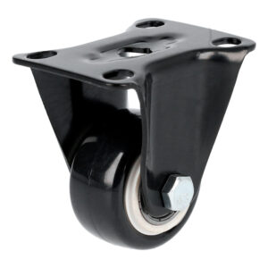 Rodaja de PVC negro con placa fija 3" Surtek - Ferrechingón
