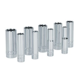 Juego de dados largos métricos cuadro de 1/4", 6 puntas, 9 piezas Surtek - Ferrechingón