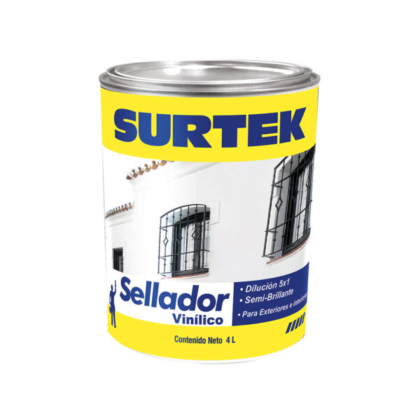Sellador vinílico 4 Lt color blanco Surtek - Ferrechingón