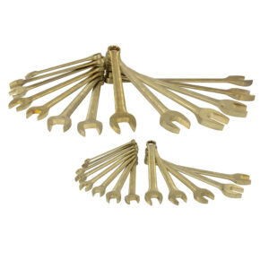 Juego de llaves combinadas de bronce-aluminio antichispa métricas, 12 puntas, 26 piezas Urrea - Ferrechingón