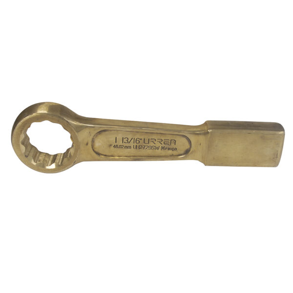 Llave de golpe plana de bronce-aluminio antichispa en pulgadas, 12 puntas, 1-13/16" Urrea Llave de golpe plana de bronce-aluminio antichispa en pulgadas, 12 puntas, 1-13/16" Urrea - Ferrechingón