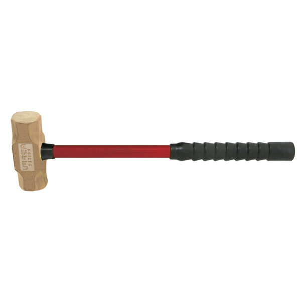 Marro de bronce-aluminio antichispa de 18lb con mango largo de fibra de vidrio 20" Urrea - Ferrechingón