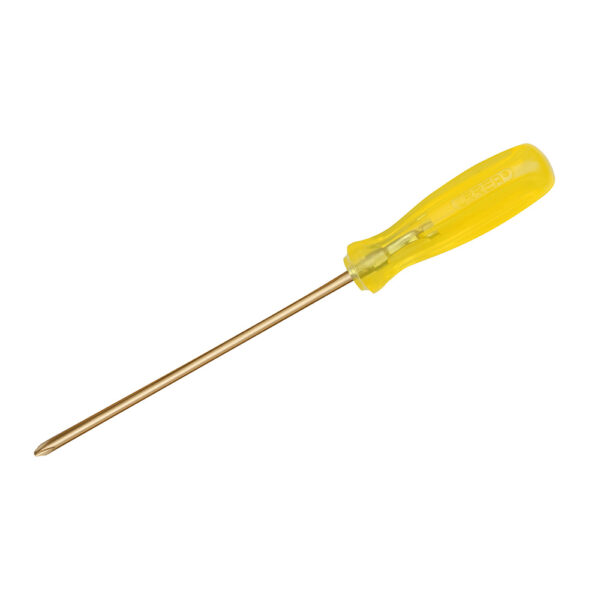 Destornillador de bronce-aluminio antichispa con mango ámbar, punta Phillips de #2 Urrea - Ferrechingón
