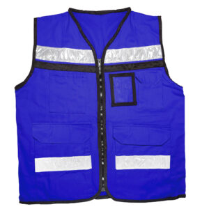 Chaleco de seguridad tipo supervisor cerrado con reflejante azul EEG Urrea - Ferrechingón