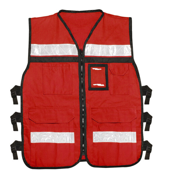 Chaleco de seguridad tipo supervisor abierto con reflejante rojo EEG Urrea - Ferrechingón