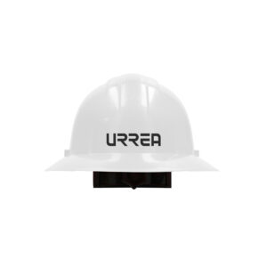 Casco de seguridad con ajuste de matraca color blanco, ala completa Urrea - Ferrechingón